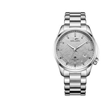 古尊(golgen)男士全自动机械表蛟龙系列100米潜水表日历个性钢带6195
