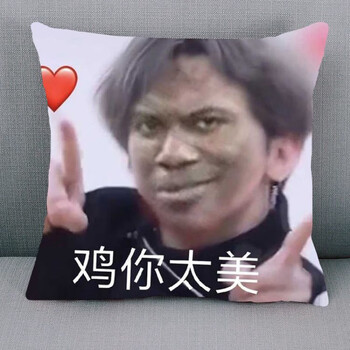 奇优宝坤坤手办小黄鸡蔡徐坤小黑子抱枕表情包只因鸡你太美打篮球定制