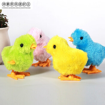 的玩具婴儿早教机神器训练开口会走路抖音同款 发条毛绒小鸡【8只装】