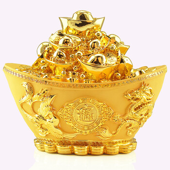 【京东精选】工艺礼品开业生意兴隆聚宝盆龙凤聚宝盆摆件存钱罐客厅