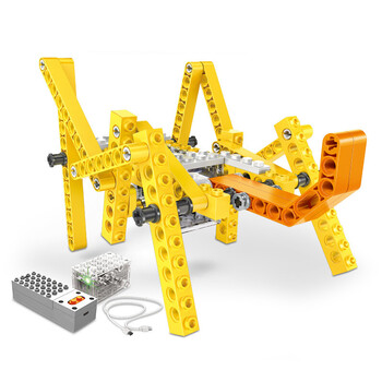 万格积木兼容机械组科技齿轮玩具积木拼插工程动力物理实验电动积木