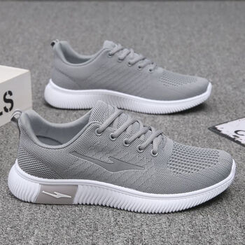 鸿星尔克国货男鞋春季新款男士网面运动鞋子男款椰子鞋男k05灰色41