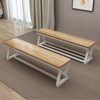 更衣凳不锈钢长条凳子钢木长凳家用换鞋凳桌长板凳健身房休息凳浴室