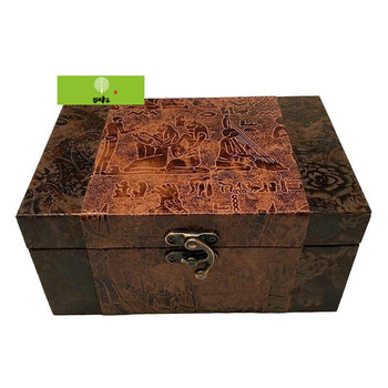 谷蜂棠大号木质复古锦盒瓷器文玩古玩把玩摆件收藏包装礼品盒定制定做