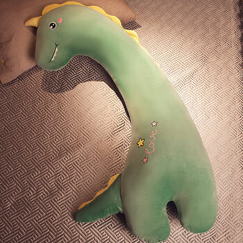 可爱恐龙抱枕女生床上睡觉专用夹腿长条枕侧睡男生款卧室宿舍拆洗恐龙