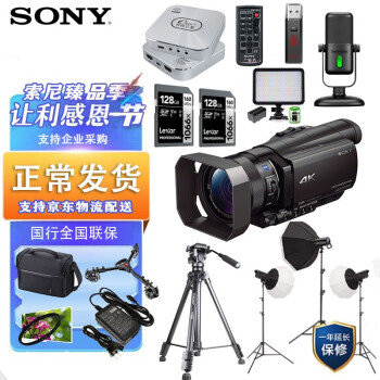 索尼（SONY）FDR-AX700 / FDR-AX100E 4K高清数码摄像机 超高清DV 直播 索尼fdr-ax700 4K直播摄像机
