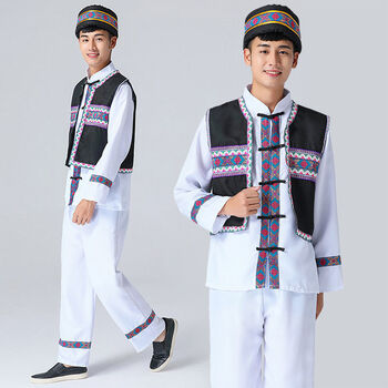 ybzhnzr新款苗族服装男少数民族云贵川彝族瑶族土家族广西壮族演出