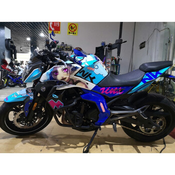 适用于春风16-19nk400/650nk摩托车改装贴花全车贴身贴拉花贴膜 军