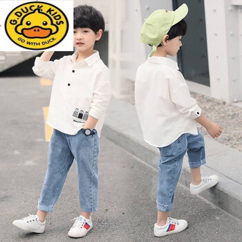gduckkids童装男童春装套装2024新款中大童小童洋气两件套儿童8岁男孩