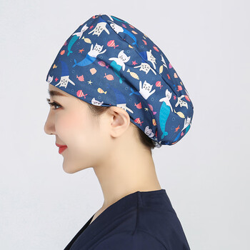 手术帽女护士帽圆帽大号透气调节扣外科医用医护手术室帽子医生帽