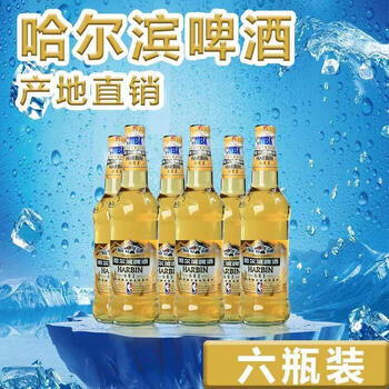 红允哈尔滨啤瓶装harbin哈尔滨碳酸饮料冰纯瓶装500ml6瓶