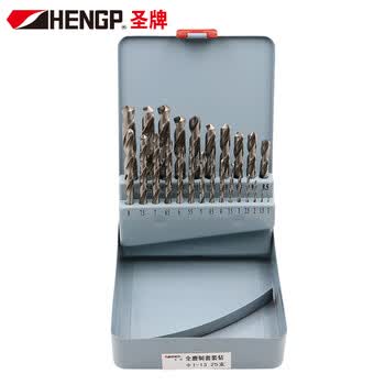 圣牌SHENGP 25件1-13mm全磨制直柄麻花钻头套装手电钻钻头钻床钻咀单位：套