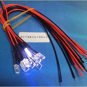 平头5v12v24v220v带线d灯珠指示发光二极管红黄蓝绿 包1000个 3-6v 包