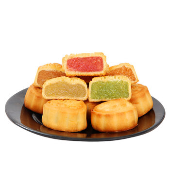 120枚水果月饼广式散装多口味水果馅味老式迷你小月饼凤梨中秋 凤梨味