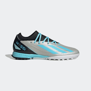 阿迪达斯adidasxcrazyfast新款梅西系列男女硬人造草坪足球鞋灰色黑色