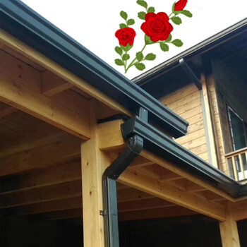 格照铝合金成品天沟檐沟落水槽彩铝檐槽屋檐接水槽子金属落水 5英寸1.