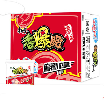 康师傅香爆脆干脆面干吃方便面泡面寝室速食食品整箱袋装洛天依卡