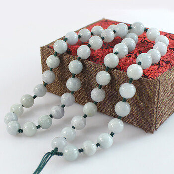 墨韵 天然翡翠项链男士款玉珠子路路通项链玉石挂绳带证书【图片 价格