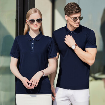 罗蒙(romon)短袖polo衫男女同穿情侣款夏季商务休闲翻领上衣fds-2109