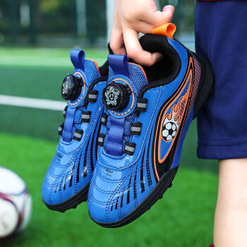 佰特步落儿童足球鞋男童碎钉款中大童小学生旋转纽扣运动专业训练新款