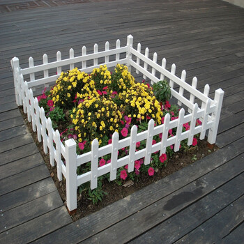 pvc塑钢草坪围护栏别墅庭院围栏花园篱笆栅栏花坛花池绿化塑料户抖音