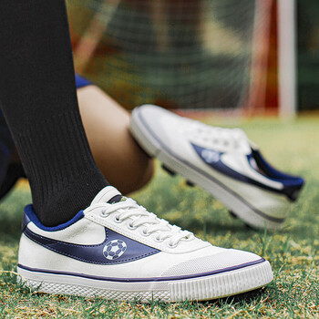 回力足球鞋橡胶底长钉学生运动鞋软底防滑体育课训练鞋草地比赛鞋橡胶