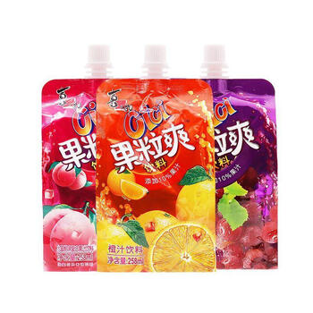 喜之郎cici果粒爽258/350g吸吸果冻袋装布丁果汁饮料饮品休闲零食