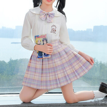 jk制服套装短裙春秋女大童儿童夏装女童学院风裙子小学生夏季3688白色