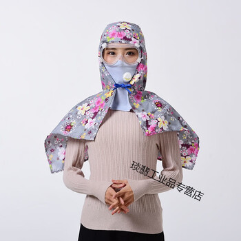 防尘喷漆防护面罩披肩帽防尘帽打砂喷砂帽头盔工业防粉尘搬运眼罩眼镜