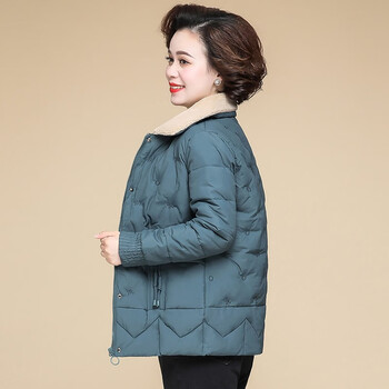 梵侈赫尔轻奢品牌妈妈冬装外套羽绒棉服中年女冬季小棉袄2022新款中