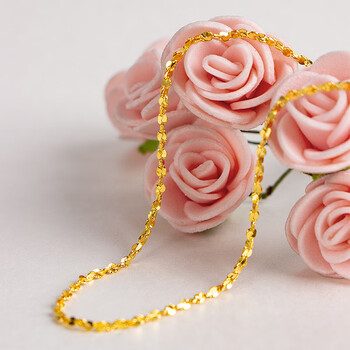 老凤凰款黄金项链女足金999满天星素链锁骨链细链百搭克价金链子583g