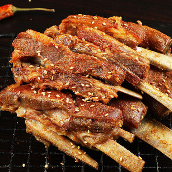 g内蒙烤羊排即食手撕烤羊肉草原特产新鲜熟食真空包装 烤羊排块500g