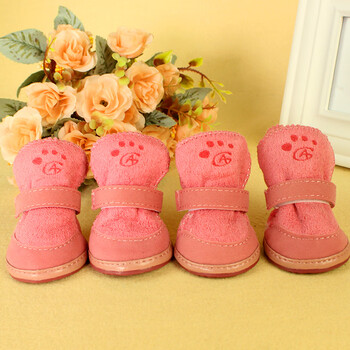 宠物生活>猫狗出行>宠物鞋服>clcey>clcey狗狗鞋子泰迪鞋一套4只冬款