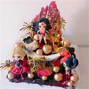 哈莉奎茵小丑女生日蛋糕神奇女侠儿童男女孩创意定制全国同城配送i款