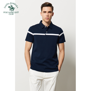 圣大保罗男士短袖polo衫t恤夏季商务休闲简约净色纯棉翻领polo领上衣