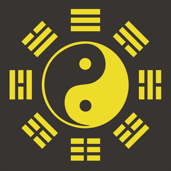 白羌笛汽车车贴防水防晒太极阴阳八卦图贴纸乾坤道教个性车贴车门玻璃