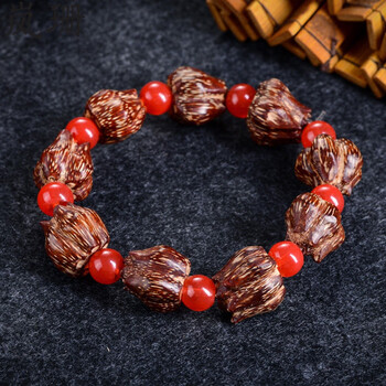 岚珊保真滴血莲花手串男女手链佛珠手持菩提籽文玩念珠饰品收藏礼物