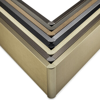 铝合金踢脚线4公分6cm8cm加厚不锈钢踢脚线拉丝金属踢脚线地脚线小样