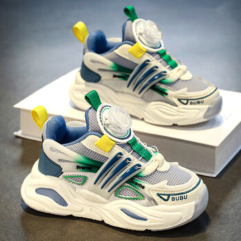 安踏童鞋男童秋季2023新款儿童旋转纽扣运动鞋中大童学生男孩老爹鞋潮