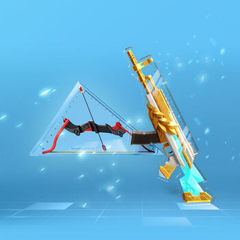 香肠派对 周边人偶圣剑穿云弓ak12雷霆蓄能炮创意文具尺子 【ak12雷霆