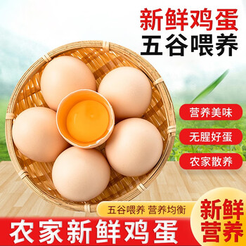 对面小城农家新鲜现捡土鸡蛋 谷物喂养柴鸡蛋初生蛋 基地直发笨鸡蛋 40枚