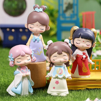 猴开心可爱女孩盲盒玩具公仔娃娃手办摆件儿童送朋友情人节生日礼物若