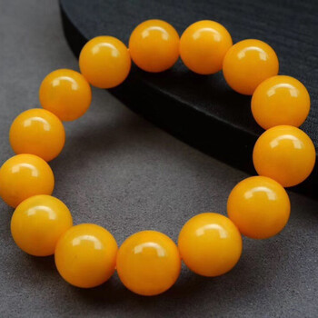 慈心缘 老蜜级高品质蜜蜡手串满蜜鸡油黄佛珠男女手链平安收藏送礼物 10mm圆珠18颗约15克