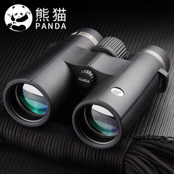 熊猫panda双筒望远镜 高倍高清微光夜视成人儿童观鸟拍照演唱会望远镜90P 10*42黑色双筒