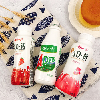 娃哈哈ad钙奶整箱大瓶哇哈哈儿童早餐牛奶酸奶饮料批发ad钙奶原味220