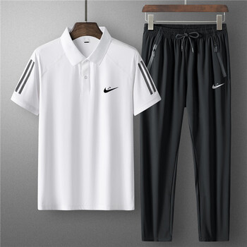 耐克(nike)冰丝夏季运动套装男士poo速干短袖长裤跑步休闲服两件套潮