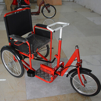 tificy保健器械店残疾人手摇三轮车老年人力代步车病人老人推拉式三轮