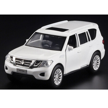 不舍天真136jk仿真日产途乐y62开门回力合金儿童玩具车模白色