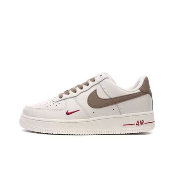 linikerb莆田nike空军一号af1奶咖色低帮奶茶色头层纹牛皮男女情侣