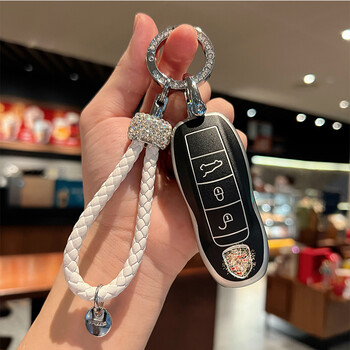 博紫适用于新款保时捷macan汽车钥匙壳718卡宴taycan帕拉梅拉911套女a